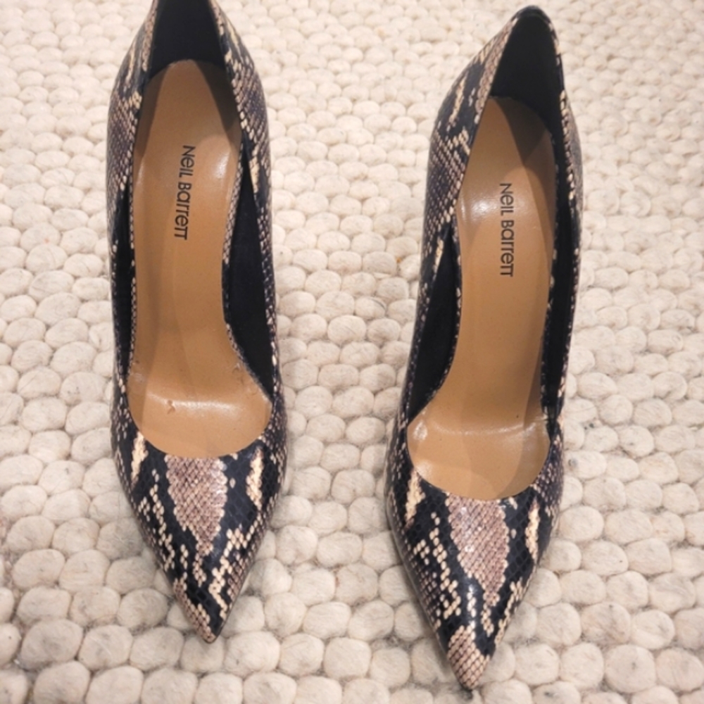 Neil Barrett Python Snakeskin Mirror Pumps - image 2